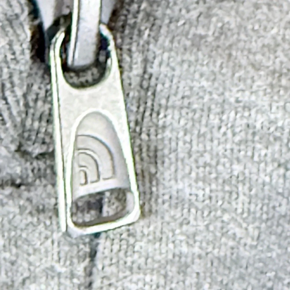 The North Face Full Zip Fleece Jacket Mens Medium Gray Heather Wool Blend